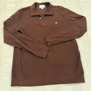 Southern Tide Skipjack 1/4 Zip Pullover Men’s Medium Brown GUC